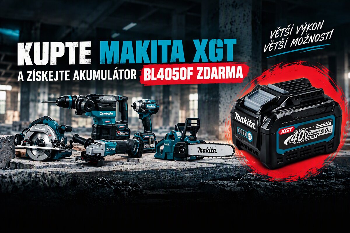 Akumulátor Makita XGT zdarma